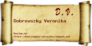 Dobrovszky Veronika névjegykártya